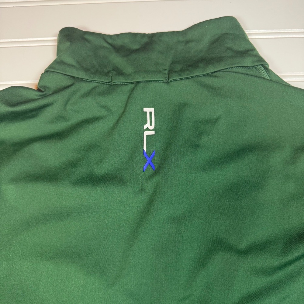 RLX Ralph Lauren Mens Green Quarter Zip Pullover Golf Performance Shirt Large - Picture 6 of 6